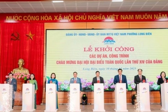 Phường Long Biên khởi công 4 dự án trọng điểm chào mừng Đại hội XIV của Đảng
