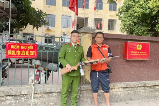 Công an xã Trung Giã (TP Hà Nội) Mạnh tay với "vũ khí nóng", quyết tâm vì một cái Tết bình yên
