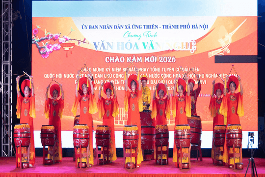 Xã Ứng Thiên tưng bừng chào mừng năm 2026 và ra mắt Trang truyền thông bầu cử đại biểu Quốc hội khóa XVI và HĐND các cấp