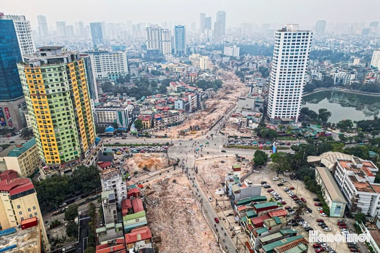 Toàn cảnh đại công trường thi công đường Vành đai 1