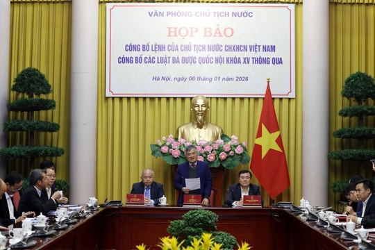 Công bố Lệnh của Chủ tịch nước về 12 luật vừa được Quốc hội thông qua