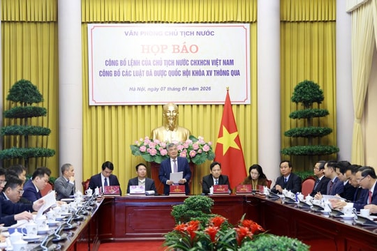 Công bố Lệnh của Chủ tịch nước về 12 luật mới