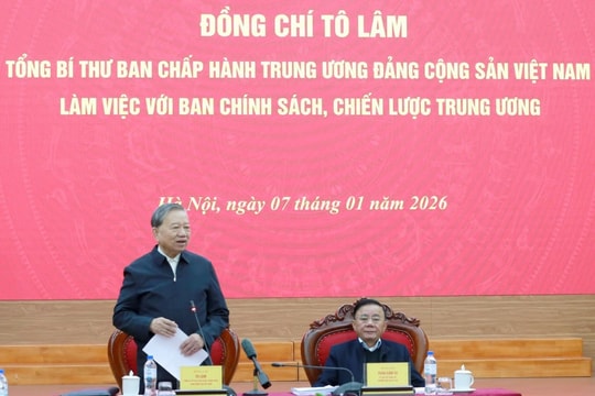 Tổng Bí thư Tô Lâm Xây dựng Nghị quyết phải có tầm nhìn xa, bảo đảm tính khả thi và hành động cao