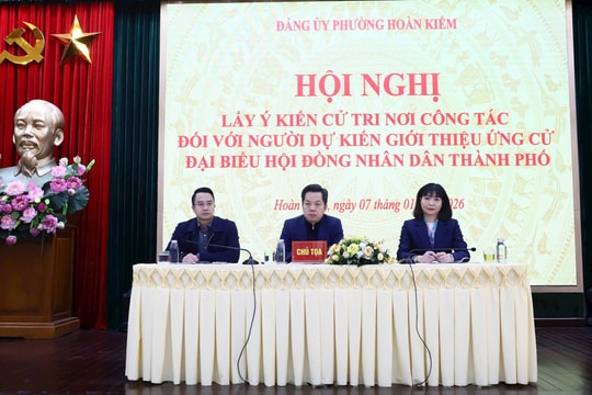 Hoàn Kiếm: Lấy ý kiến cử tri về người ứng cử đại biểu HĐND thành phố