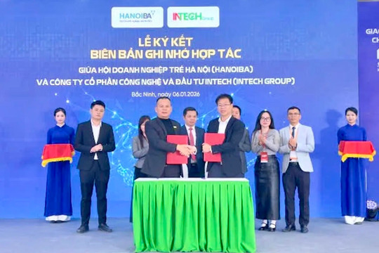 Hội Doanh nghiệp trẻ Hà Nội ký kết hợp tác với BacLink, Intech Group