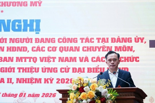 Chương Mỹ: Lấy ý kiến cử tri nơi công tác với người dự kiến giới thiệu ứng cử đại biểu HĐND phường