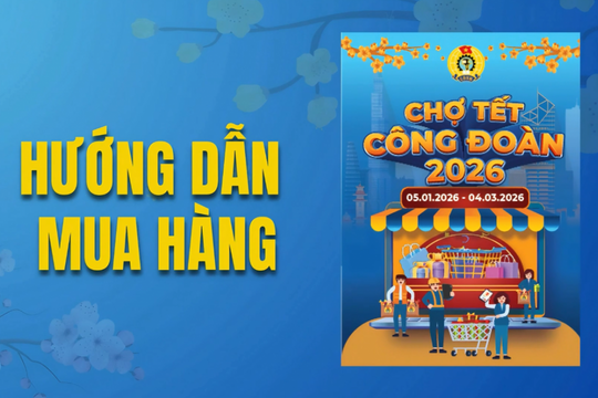 Hướng dẫn mua hàng trực tuyến tại Chợ Tết Công đoàn - Xuân 2026