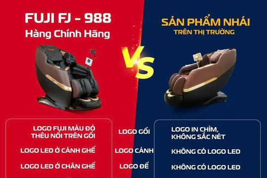 Khách hàng cẩn trọng: Đừng để "tiền mất tật mang" vì mua nhầm ghế massage Fuji "giả mạo"
