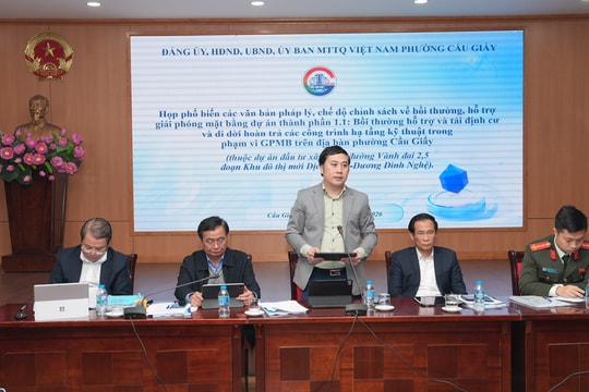 Cầu Giấy: Công khai chính sách, đẩy nhanh tiến độ GPMB đường Vành đai 2,5
