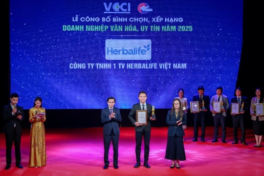 Herbalife Việt Nam được vinh danh “Doanh nghiệp văn hóa, uy tín” năm 2025