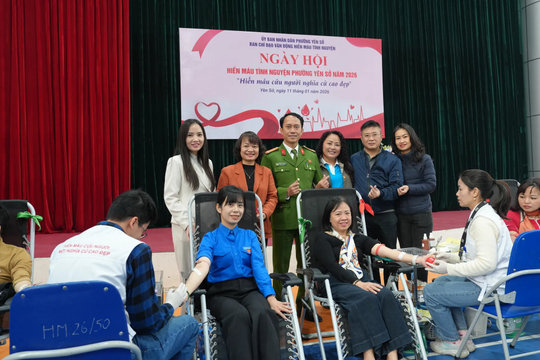 300 đơn vị máu nghĩa tình từ Ngày hội hiến máu phường Yên Sở năm 2026
