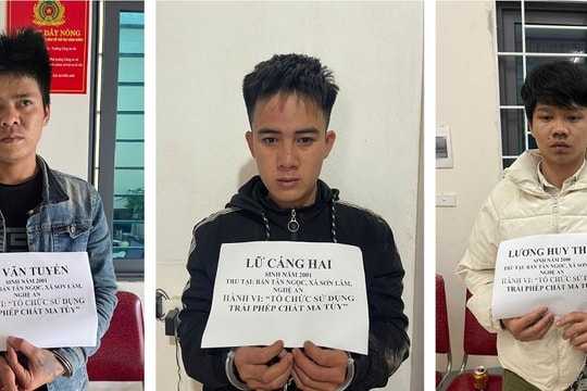 Sơn Lâm (Nghệ An): Bắt giữ 2 vụ, 4 đối tượng tàng trữ và tổ chức sử dụng trái phép ma túy