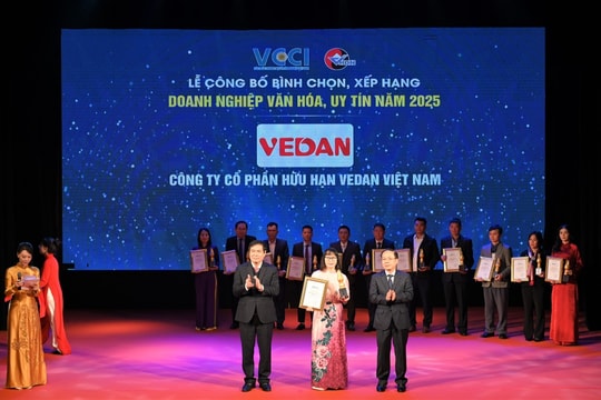 Danh hiệu “Doanh nghiệp Văn hóa, Uy tín năm 2025” ghi dấu hành trình 35 năm phát triển của Vedan Việt Nam