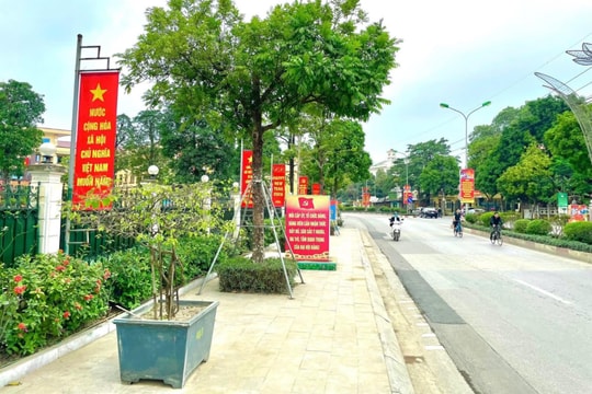 Xã Thạch Thất trang hoàng chào mừng Đại hội Đảng lần thứ XIV