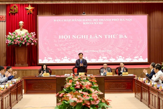 Hội nghị lần thứ tư Ban Chấp hành Đảng bộ TP Hà Nội khóa XVIII bàn thảo các nội dung quan trọng