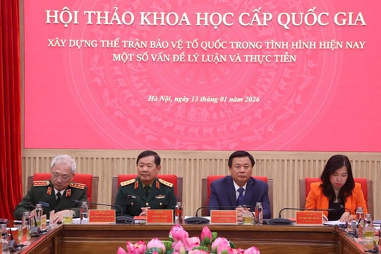 Hội thảo khoa học cấp quốc gia về xây dựng thế trận bảo vệ Tổ quốc trong tình hình hiện nay