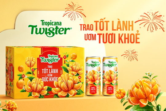 Không gian check-in độc đáo tại Hội chợ Xuân Hà Nội 2026 cùng Nước cam ép Twister
