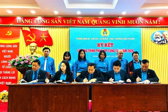 5 Công đoàn phường ký kết chương trình phối hợp công tác năm 2026