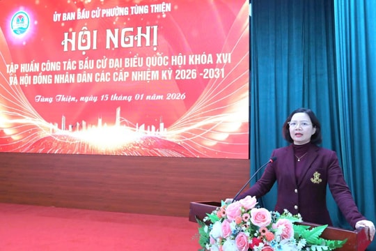 Tùng Thiện tập huấn nghiệp vụ công tác bầu cử đại biểu Quốc hội