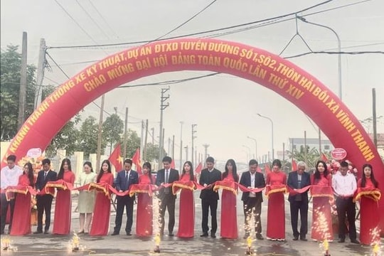 Xã Vĩnh Thanh khánh thành 2 công trình chào mừng Đại hội Đảng toàn quốc lần thứ XIV