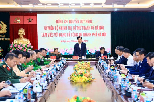 Bí thư Thành ủy Hà Nội Nguyễn Duy Ngọc: Xây dựng “thương hiệu” Công an Thủ đô thật sự kỷ cương, chuyên nghiệp và văn hóa