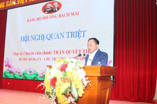Đảng ủy phường Bạch Mai quán triệt 4 chương trình công tác trọng tâm toàn khóa