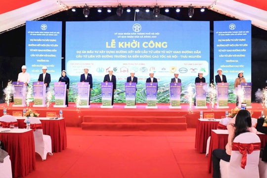 Xã Đông Anh khởi công tuyến đường kết nối cầu Tứ Liên với cao tốc Hà Nội - Thái Nguyên