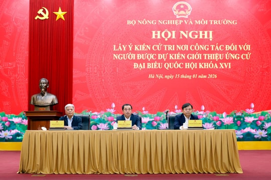Bộ Nông nghiệp và Môi trường giới thiệu 3 đồng chí ứng cử đại biểu Quốc hội khóa XVI