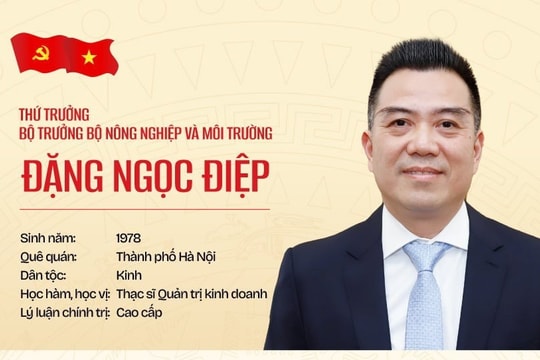 Chân dung tân Thứ trưởng Bộ Nông nghiệp và Môi trường Đặng Ngọc Điệp