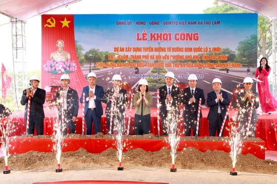 Khởi công tuyến đường kết nối xã Thư Lâm với Phù Khê (Bắc Ninh)