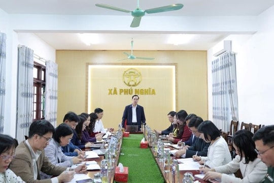 Xã Phú Nghĩa kiểm điểm tiến độ triển khai công tác bầu cử