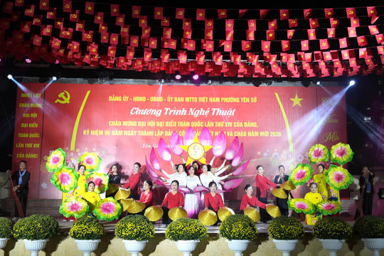 Phường Yên Sở: lan tỏa khí thế thi đua qua chương trình nghệ thuật chào mừng Đại hội XIV của Đảng