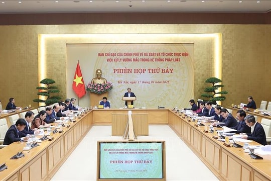 Thủ tướng Phạm Minh Chính chủ trì Phiên họp thứ 7 của Ban Chỉ đạo rà soát, xử lý vướng mắc trong hệ thống pháp luật