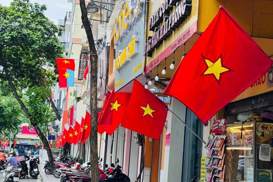 Hà Nội: Treo cờ Tổ quốc chào mừng Tết Nguyên đán Bính Ngọ
