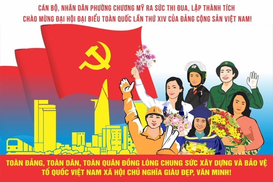 Chương Mỹ rực rỡ cờ hoa chào mừng Đại hội đại biểu toàn quốc lần thứ XIV của Đảng
