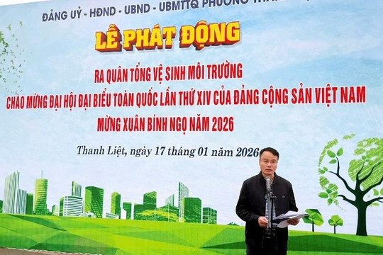 Phường Thanh Liệt ra quân vệ sinh môi trường, xây dựng đô thị xanh – sạch – đẹp 