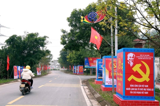 Rực rỡ cờ, hoa chào mừng Đại hội XIV của Đảng