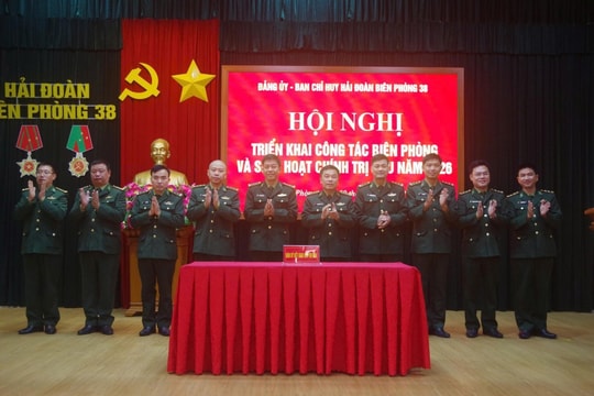 Hải đoàn Biên phòng 38 triển khai công tác biên phòng và sinh hoạt chính trị năm 2026