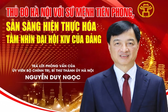 Thủ đô Hà Nội với sứ mệnh tiên phong, sẵn sàng hiện thực hóa tầm nhìn Đại hội XIV của Đảng