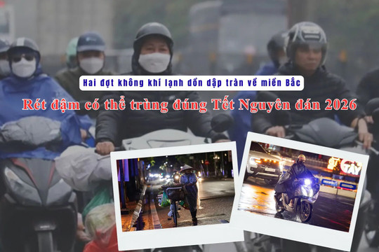 Hai đợt không khí lạnh dồn dập tràn về miền Bắc, rét đậm có thể trùng đúng Tết Nguyên đán 2026