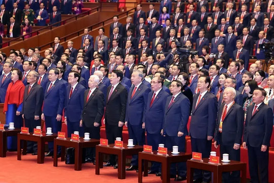 [Ảnh] Toàn cảnh phiên khai mạc trọng thể Đại hội đại biểu toàn quốc lần thứ XIV của Đảng