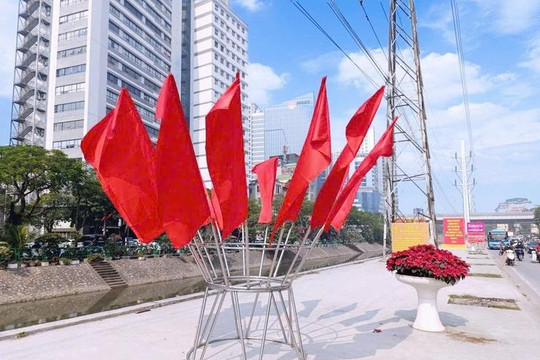 Phường Vĩnh Tuy đẩy mạnh tuyên truyền chào mừng Đại hội Đại biểu toàn quốc lần thứ XIV của Đảng