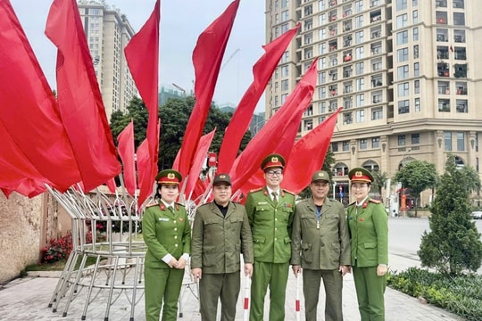 Lực lượng bảo vệ an ninh trật tự phường Tây Hồ giữ vững bình yên phục vụ Đại hội XIV của Đảng