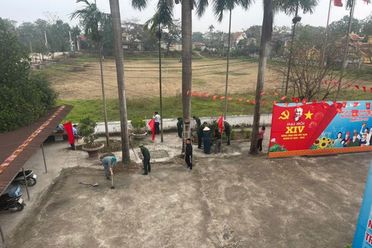 Hội LHPN xã Phúc Sơn trồng hoa tạo cảnh quan chào mừng Đại hội Đảng toàn quốc và mừng xuân Bính Ngọ 2026