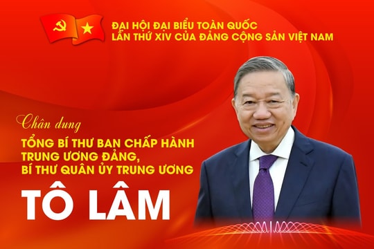 Đại hội đại biểu toàn quốc lần thứ XIV của Đảng Cộng sản Việt Nam Chân dung đồng chí Tổng Bí thư Đảng Cộng sản Việt Nam Tô Lâm