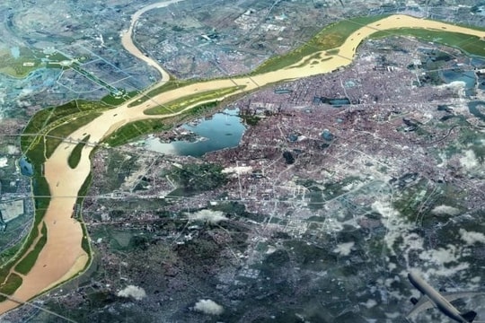 Hà Nội điều chỉnh Quy hoạch đô thị sông Hồng dài 40km, quy mô hơn 11.000ha