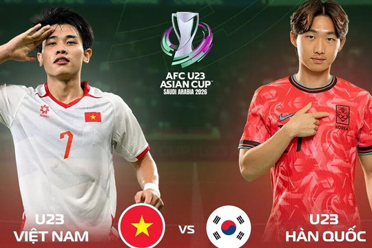 22 giờ tối nay: U23 Việt Nam thách thức “núi cao” Hàn Quốc