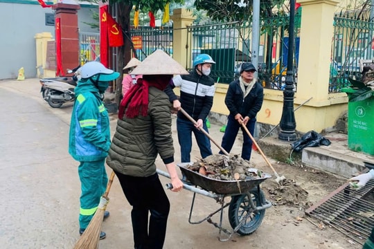 Xã Hát Môn tổng vệ sinh môi trường