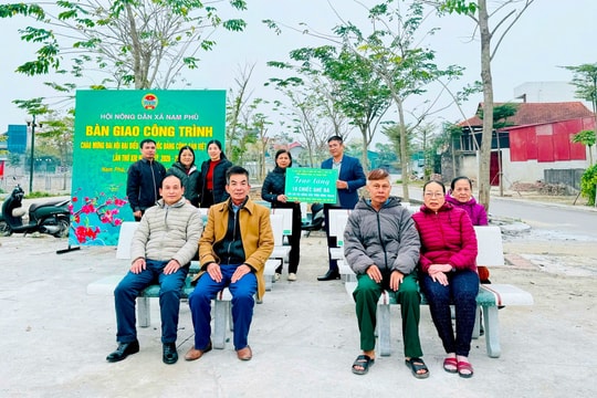 Xã Nam Phù bàn giao công trình chào mừng thành công Đại hội XIV của Đảng