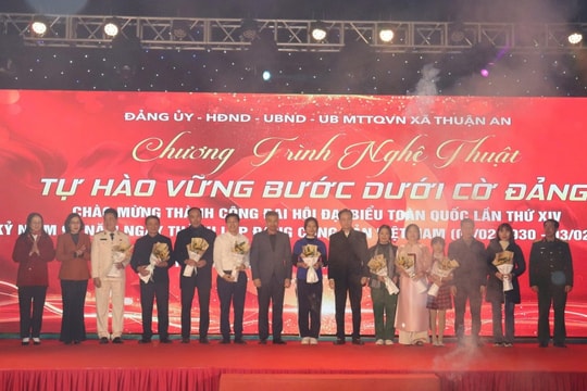 Xã Thuận An: Tưng bừng chương trình văn nghệ chào mừng thành công Đại hội Đảng toàn quốc lần thứ XIV